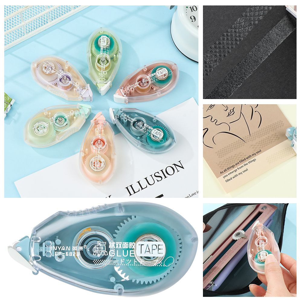 8mmx 6m Double Sided Adhesive Paper Tape Dot Liner Tape Glue Scrapbooking Crafts Adhesive Office School Supplies Stationery