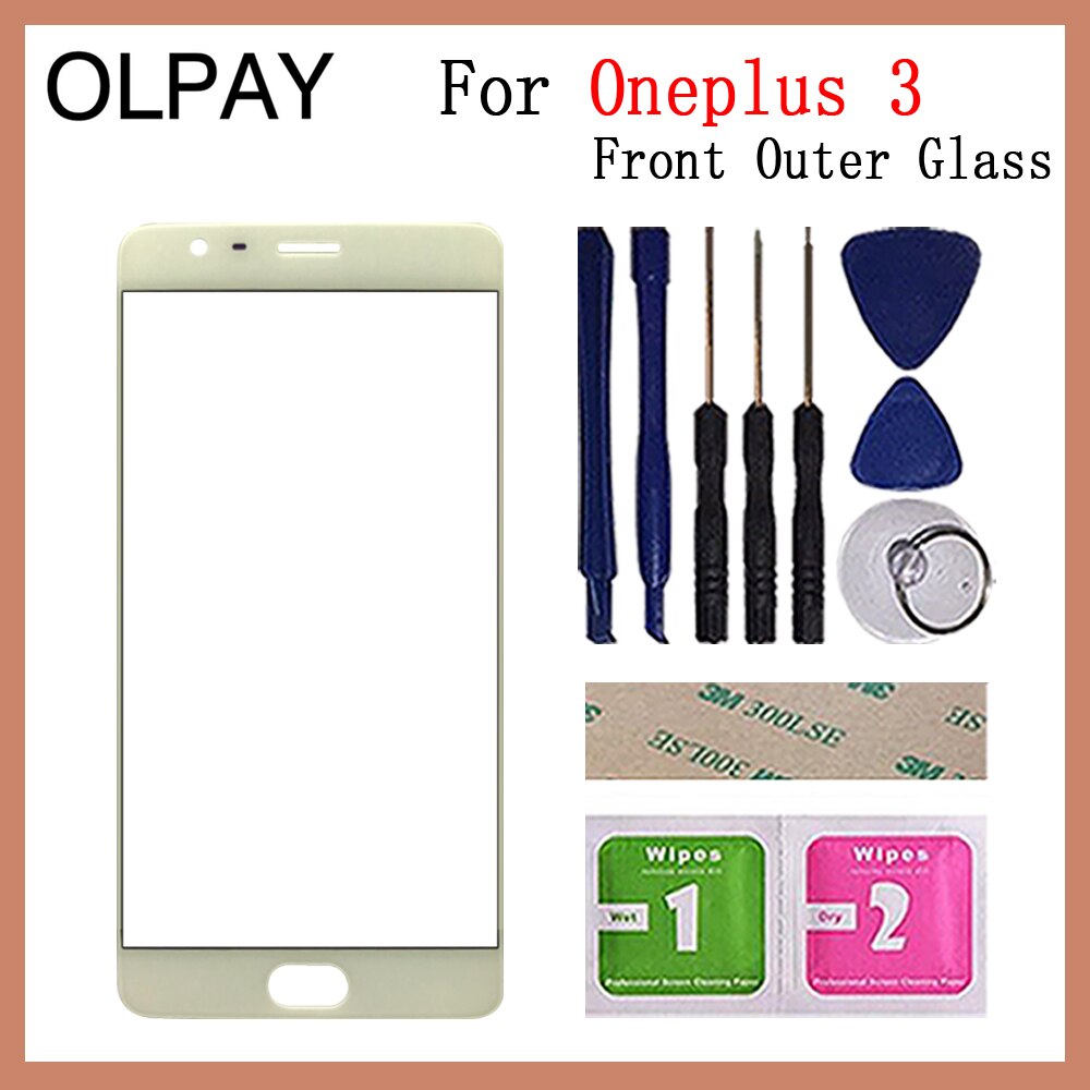 Panel Voor Outer Glas Voor Oneplus 3 A3000 A3003/3 T A3010 5.5 inch Touch Screen Top Vervanging LCD outer Lens Glas