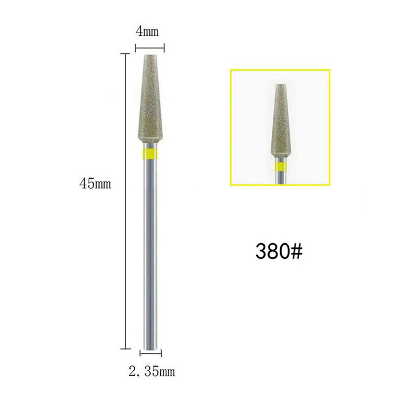 Emery Nail Drill Electric grinding drill Conical Flat Tip Drill Bits for Manicure 2.35mm Hole Nail File Machine: D