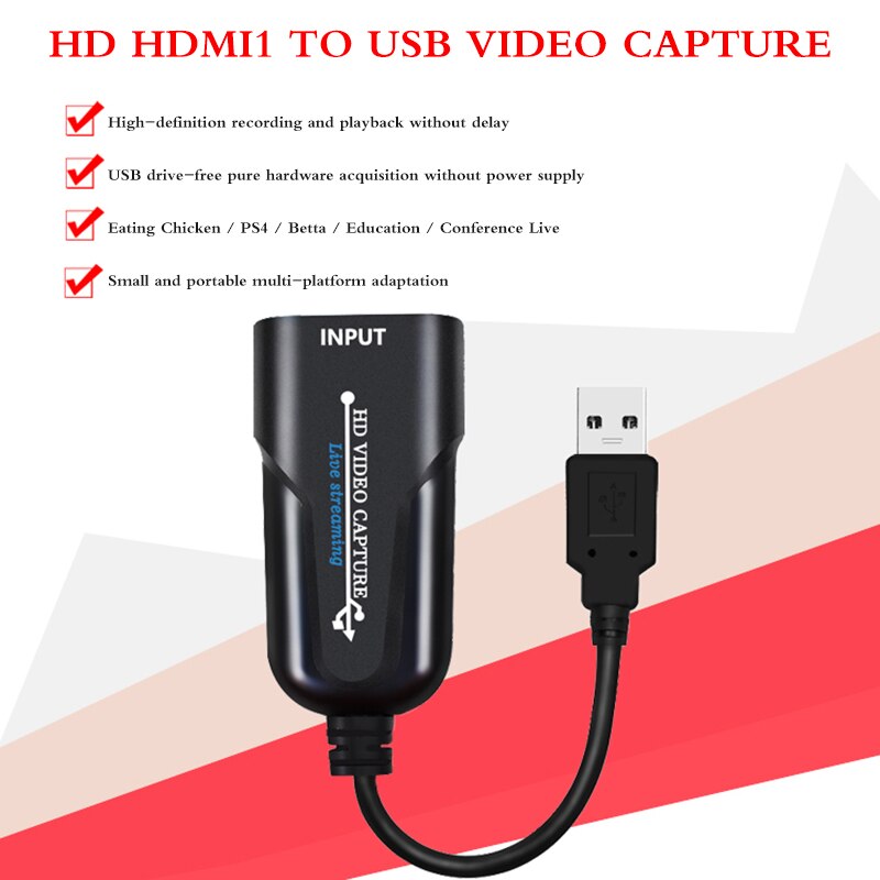 Usb 2.0 hdmi placa de video captura de vídeo hdmi live capture kort til pc bærbar computer switch video capture kortkomponenter
