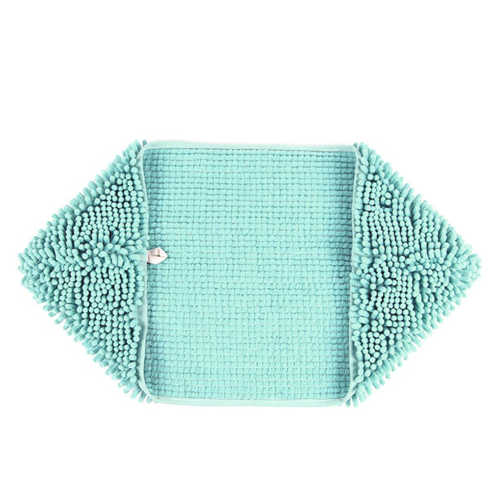 Pet Bath Towel Triangle Bag Double Side Fast Drying Home Water Absorption Soft Washing Elastic Grooming Dog Cat Warm Practical: Blue / L