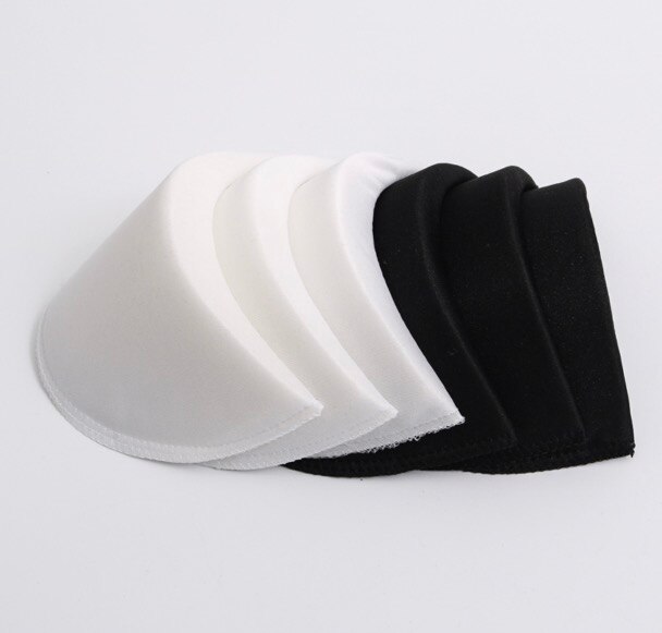 4 paar/partij 14.5 x 9cm dikte :1cm kledingaccessoires zwart-wit overhemd spons schoudervullingen jurk