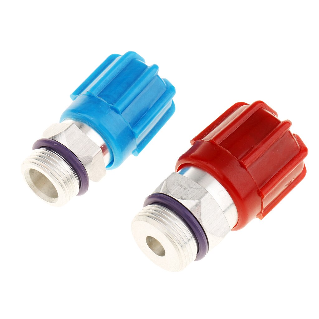 2 Pieces Replacement Car Air Conditioning A/C Caps and Valves Rapid Seal Sets