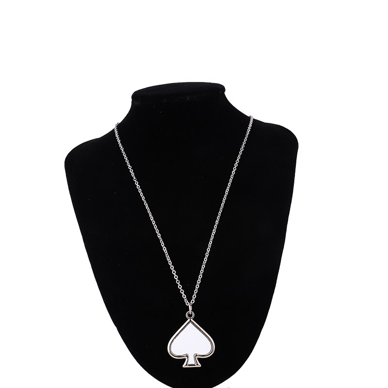 Mode Sublimatie Lege Spade K Hart Ketting A0077