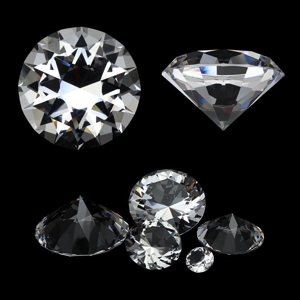 Klar stort glas diamant fest dekoration kristall stor diamant romantiskt förslag heminredning prydnadsföremål hantverk jul