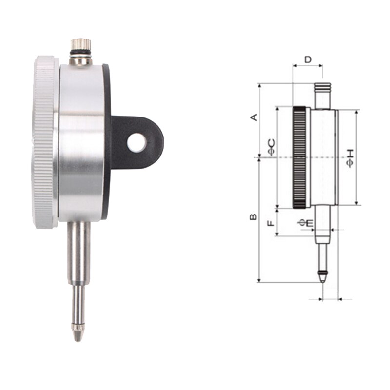 High Precision Dial Indicator 0-10mm Dial Indicator 0.01mm Precision Measuring Instrument High Precision Instrument Tool