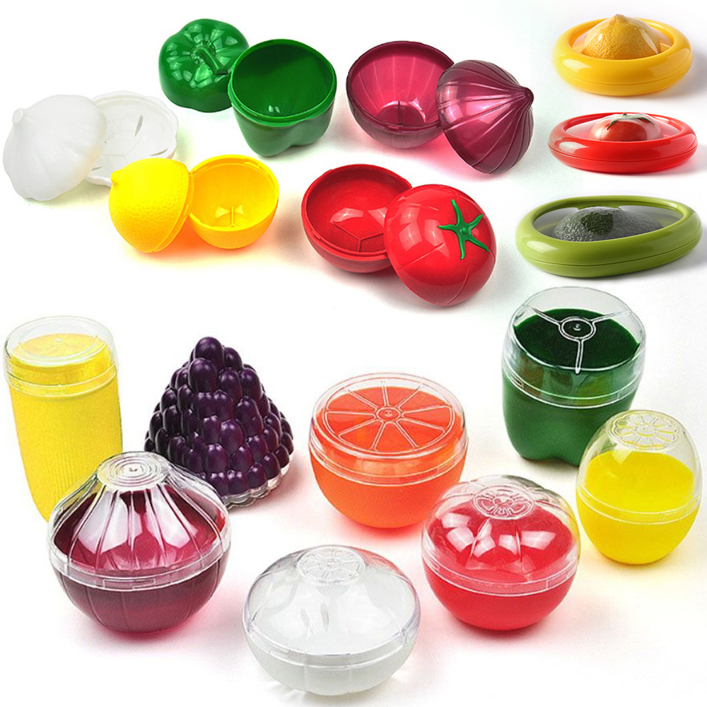 Lebensmittel Obst Gemüse Knoblauch Zwiebel Zitrone Orange Mais Saver Box Avocado Keeper Frischer Gläser Tomaten Lagerung Container Versiegelt Box