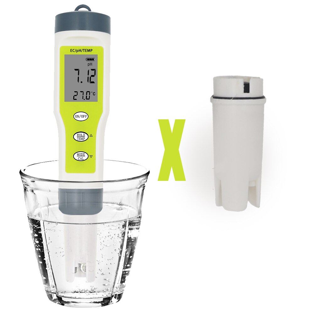 3 In 1 EZ9902 Ec Meter Water Quality Tester Ph Ec Temp Meter Vervangen Probe Zuiverheid Maatregel Tool Zuurgraad Testers voor Zwembad 20% Off: Meter and probe