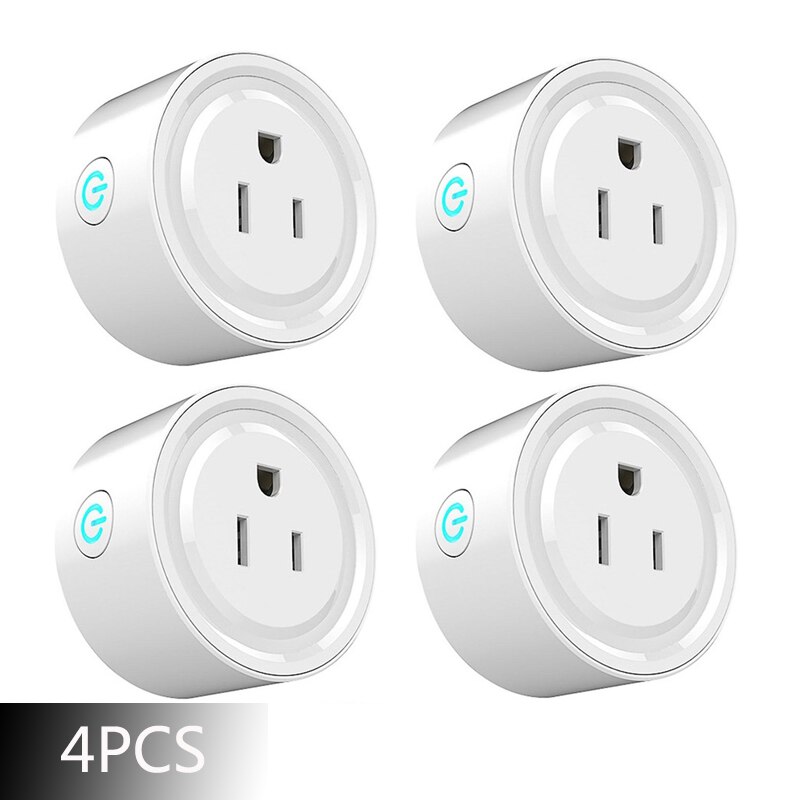 20A Tuya Smart Wifi US Plug Socket Outlet Power Monitor Timer Function Wireless Remote Control Works with Alexa Google Assistant: Bundle4
