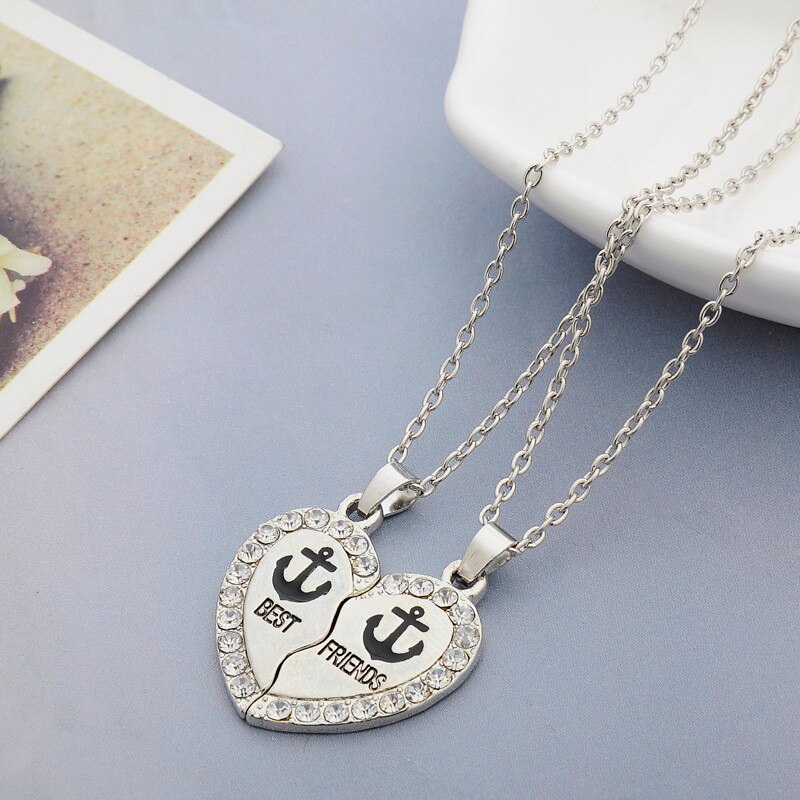 2 PCS/Set Animal Best Friends Friendship Couple Two Parts Pendant Necklace Best For Men Women BFF Jewelry