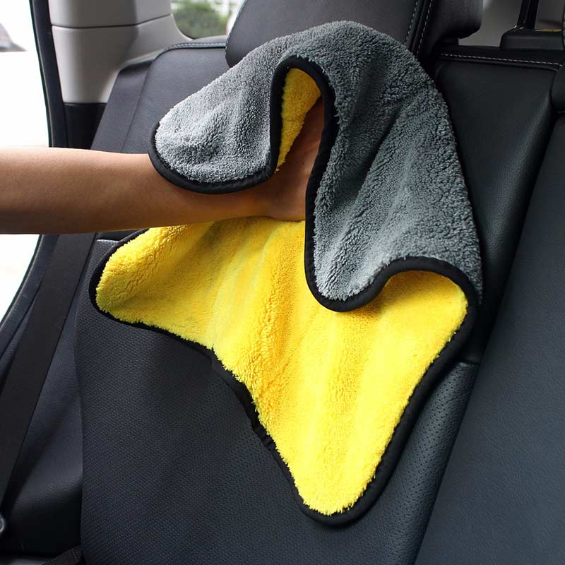 Autopleie supertykk plysj mikrofiber bilvoks og poleringshåndkle for bilpleiedetaljer mykt mikrofiberhåndkle