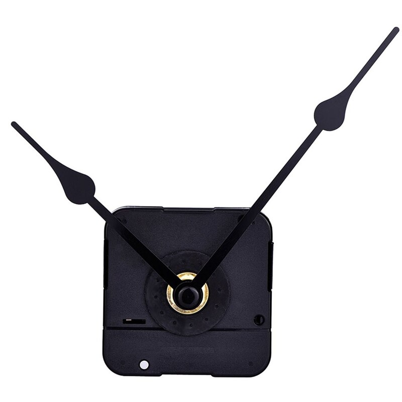 Black 2 Hands DIY Quartz Clock Movement, 6/ 25 Inch Maximum Dial Thickness, 17/ 25 Inch Total Shaft Length (Black)