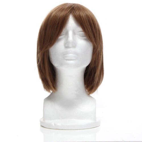 Hvid skum kvindelig styrofoam mannequin dukkehoved model skum paryk hår briller display xz