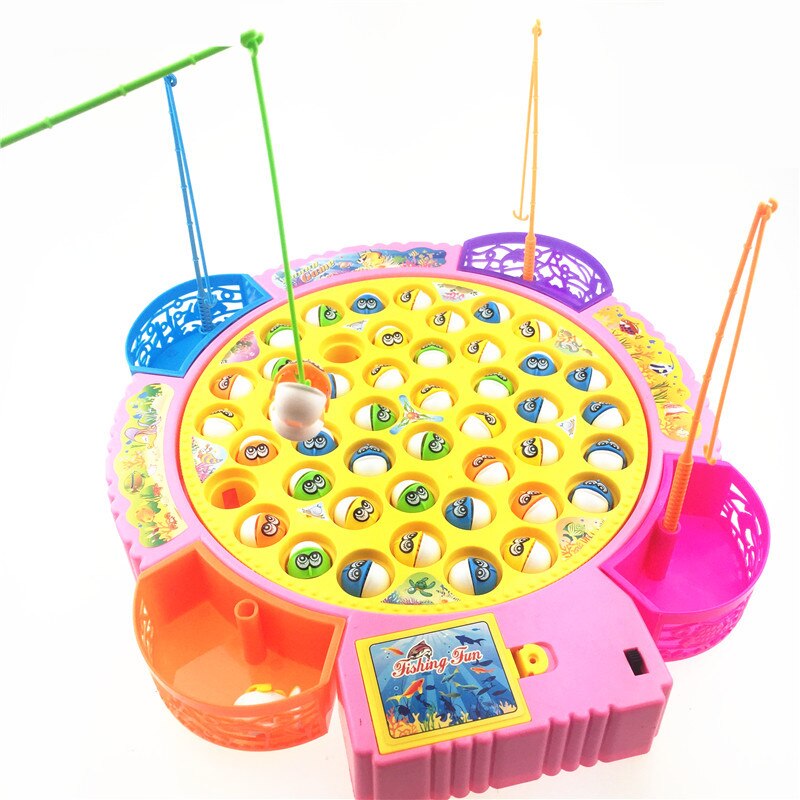 Bambini Classici Giocattoli di Pesca Set Pesca Musica Elettrico Rotativo Set di Puzzle Del Bambino Giocattoli Elettrico Rotante Gioco di Pesca Come Regalo