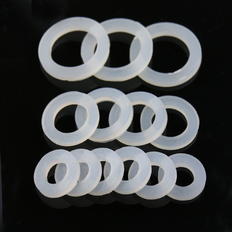 10 PCS DN8/10/15/20/25/32/40 Silicone Gasket Flat Sealing Washer Spacer For 1/4" 3/8" 1/2" 3/4" 1" 1-1/4" 1-1/2" BSP NPT Fitting