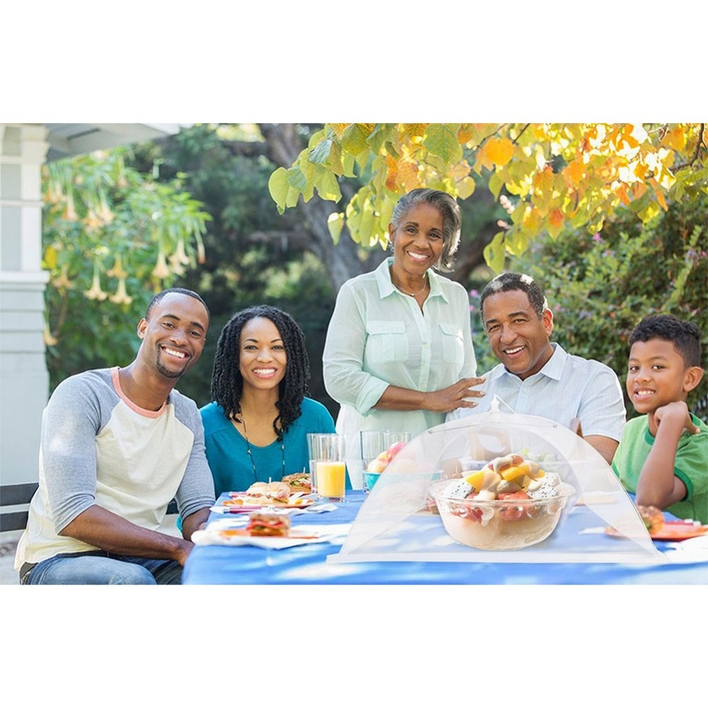 Large Pop-Up Mesh Screen Food Cover Anti Mosquito Fly Resistant Tent Lace Net Umbrella Collapsible Outdoor Picnic Food Covers