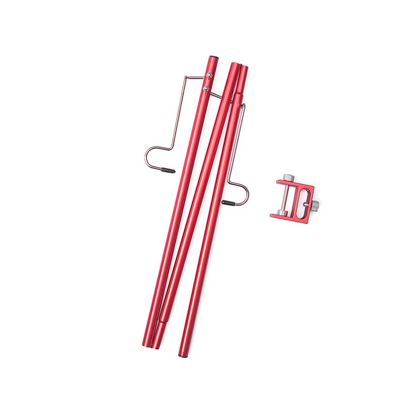 PACOONE Portable Detachable Light Stand Camping Lantern Lamp Hanger Ultralight Light Holder Brackets Tourist Equipment: Red