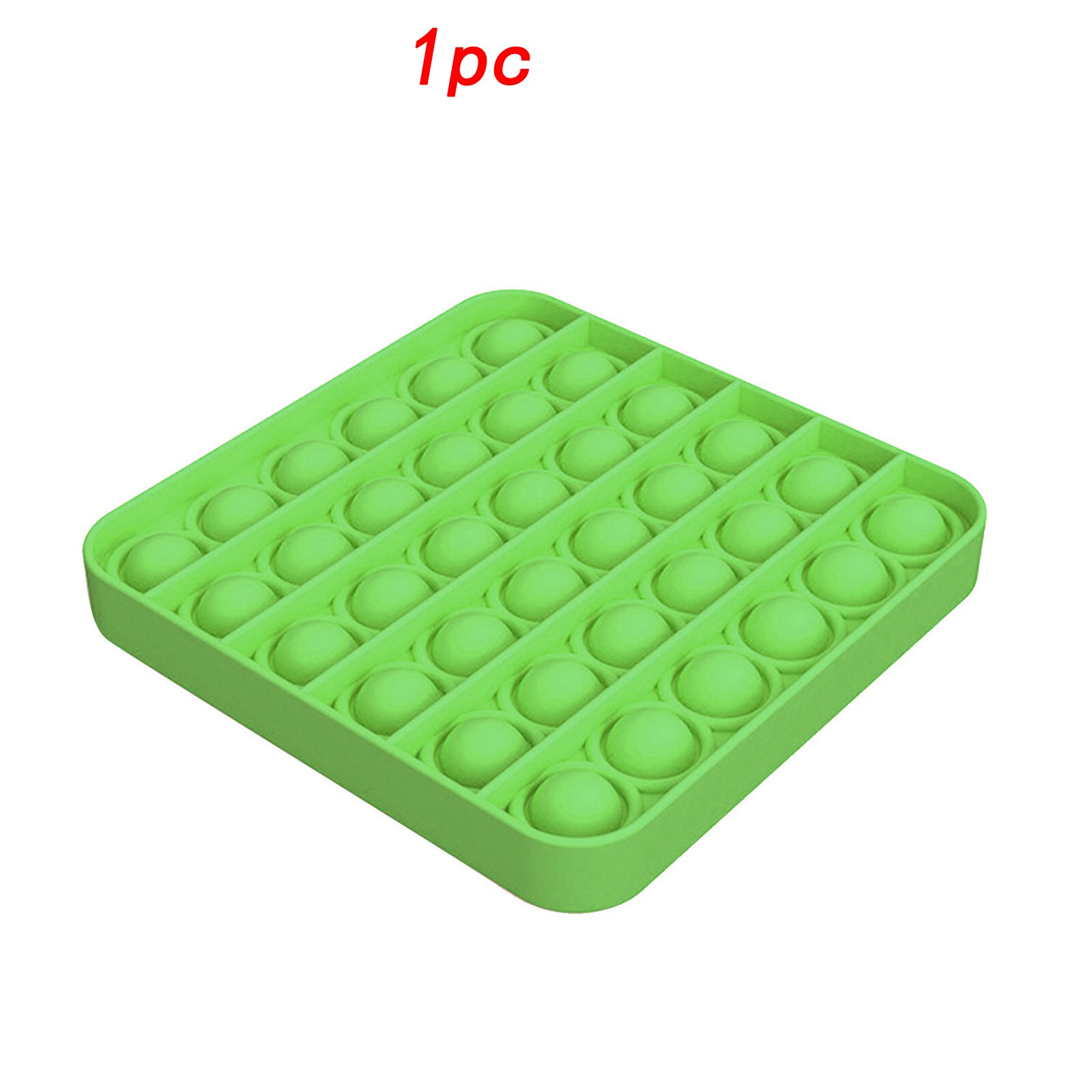 1-4pcs Antistress Toys Bubble Popping Game Push Fidget Sensory Toy Funny Adult Kids Reliver Stress Toys Silicone Autism Special: Green 1pc