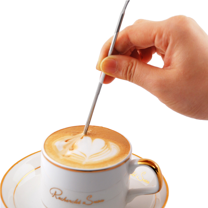1Pc Handige Rvs Barista Cappuccino Latte Espresso Koffie Decorating Pen Art Huishouden Keuken Cafe Gereedschap