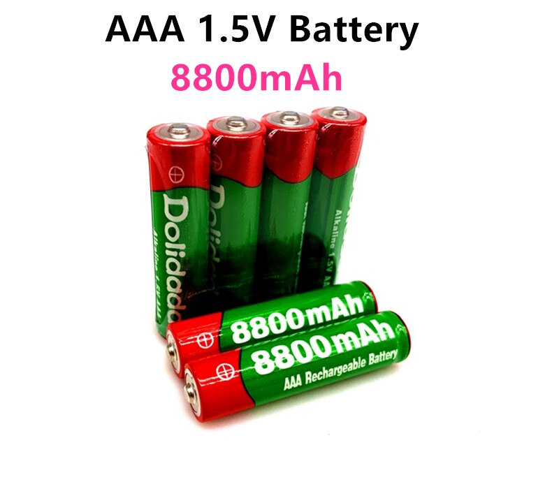 New1.5V AAA rechargeable battery 8800mAh AAA 1.5V Alkaline Rechargeable battery for led light toy MP3 long life