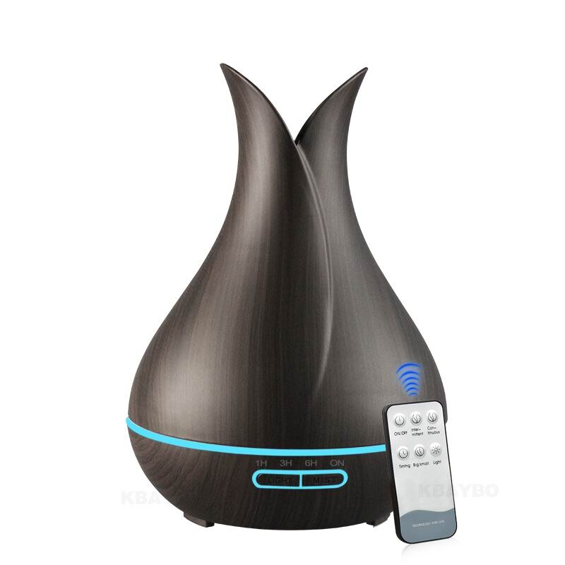 KBAYBO 400ml diffuseur d'air arôme électrique diffuseur d'huile essentielle humidificateur d'air à ultrasons bois télécommande brumisateur pour la maison: Dark Wood / AU