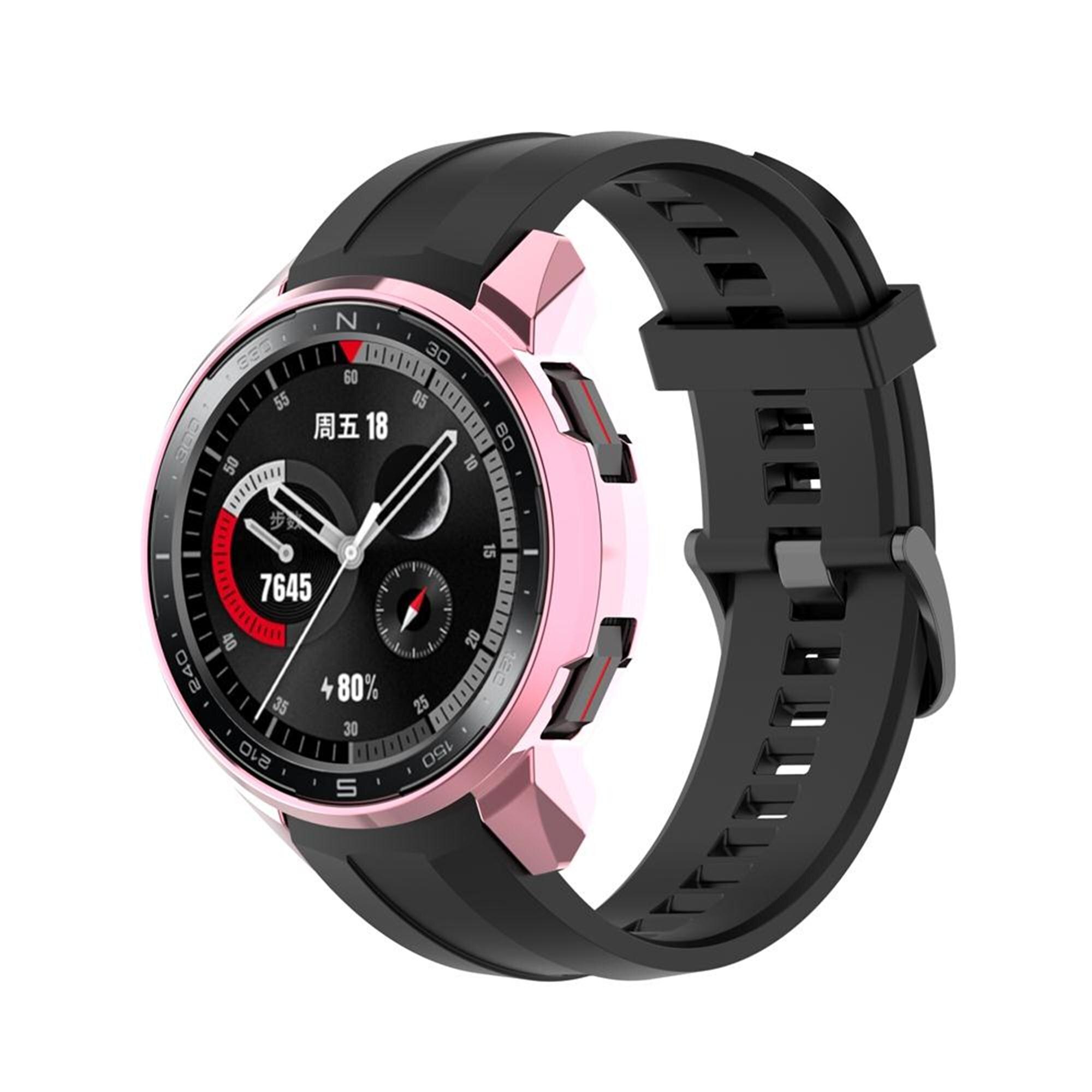 Akbnsted tpu chapeamento caso protetor de silicone para huawei honra gs pro relógio inteligente acessórios para huawei honra gs pro caso
