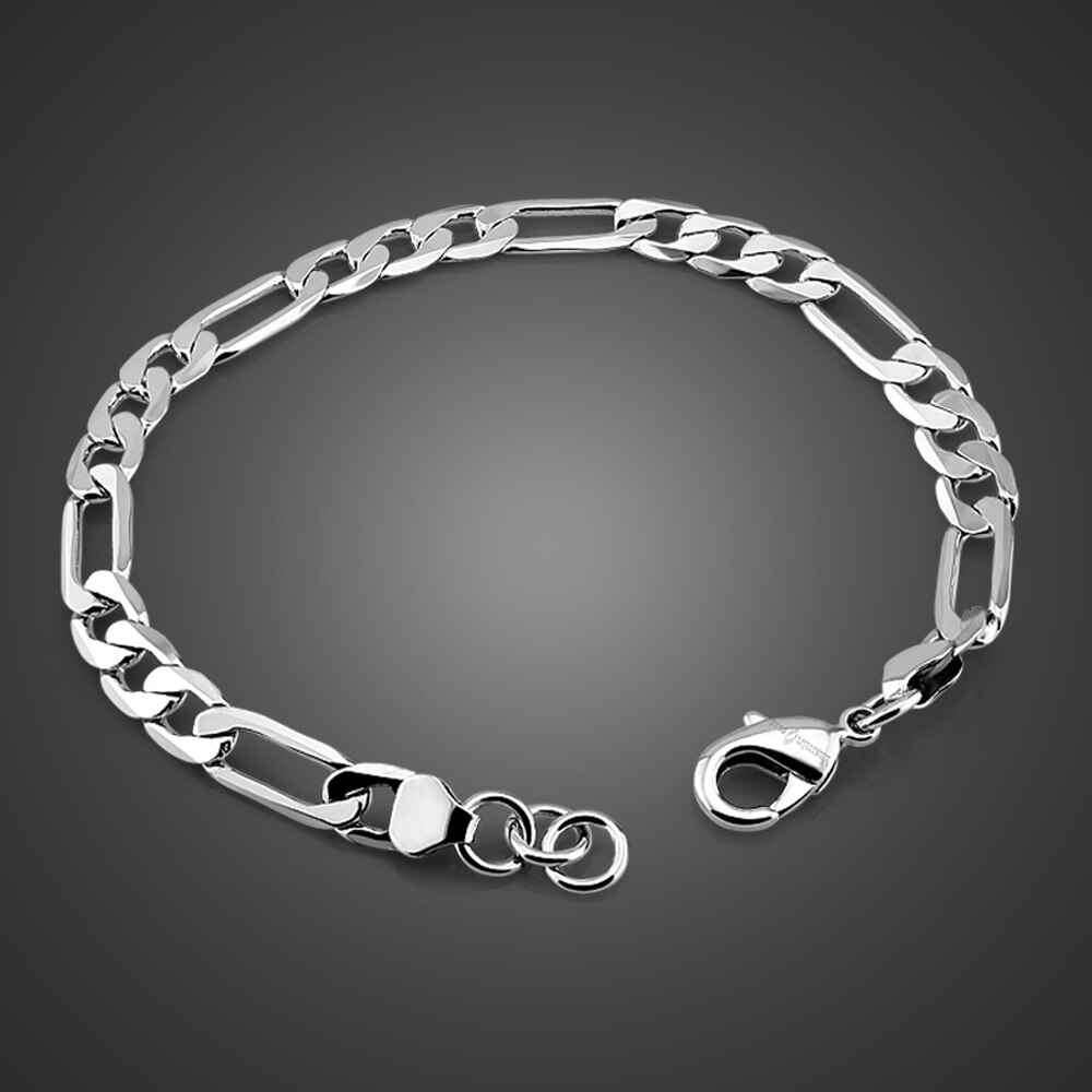 100%  sterling sølv armbånd herre smykker solid sølv kjeder menn armbånd armbånd menn og gutter sjarm armbånd armbånd: 7 tommer