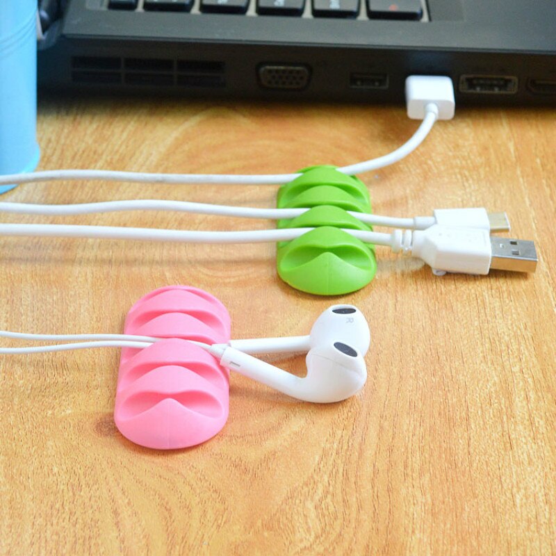 Mini bil trådhållare plast för hörlurar stationär usb kabel kabelklämma självhäftande linje lås klämma kabel arrangör tie fixer