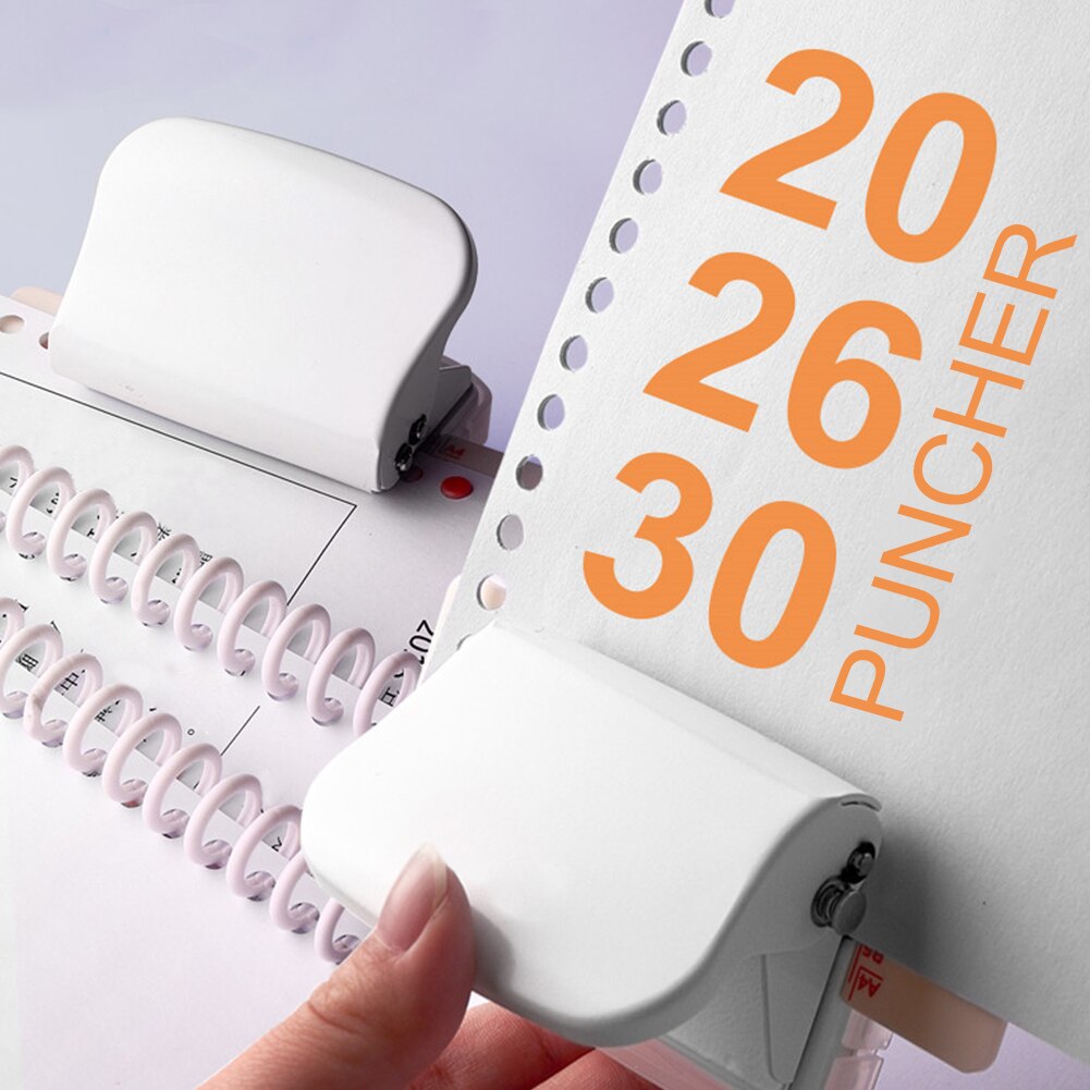 Paper Puncher Metal Notebook School 5 Sheet Capacity 6 Hole DIY Handheld For A4 A5 B5 Portable Home Office Planner Scrapbook