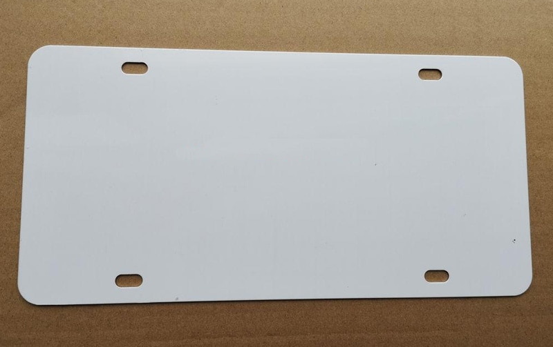 Bilplade blank sublimering varmepresse diy aluminiumsplade til bil 10 stykker / parti