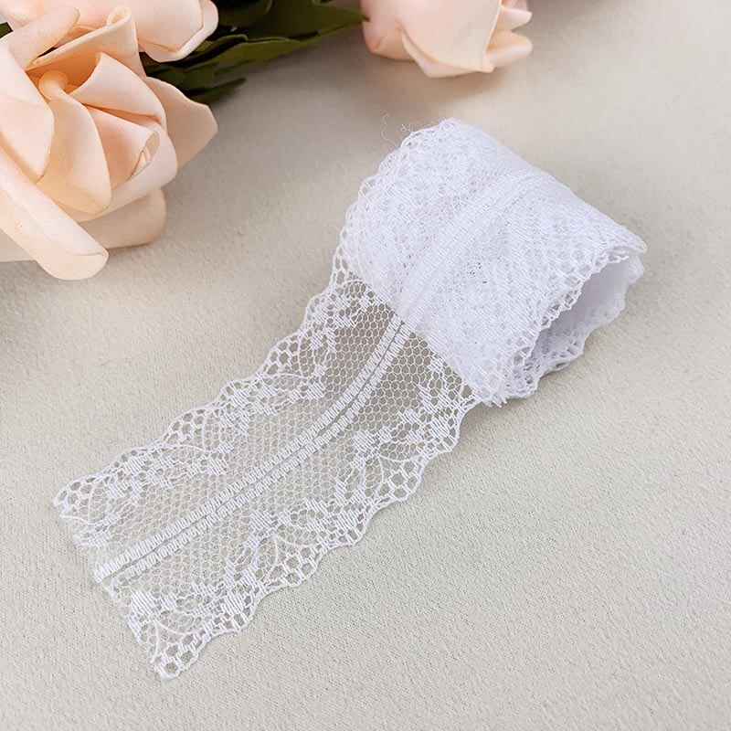10 Yards 38mm ruban de dentelle filet brodé garniture de dentelle pour mariage fête rideau de noël décorations bricolage cheveux nœuds couture tissu