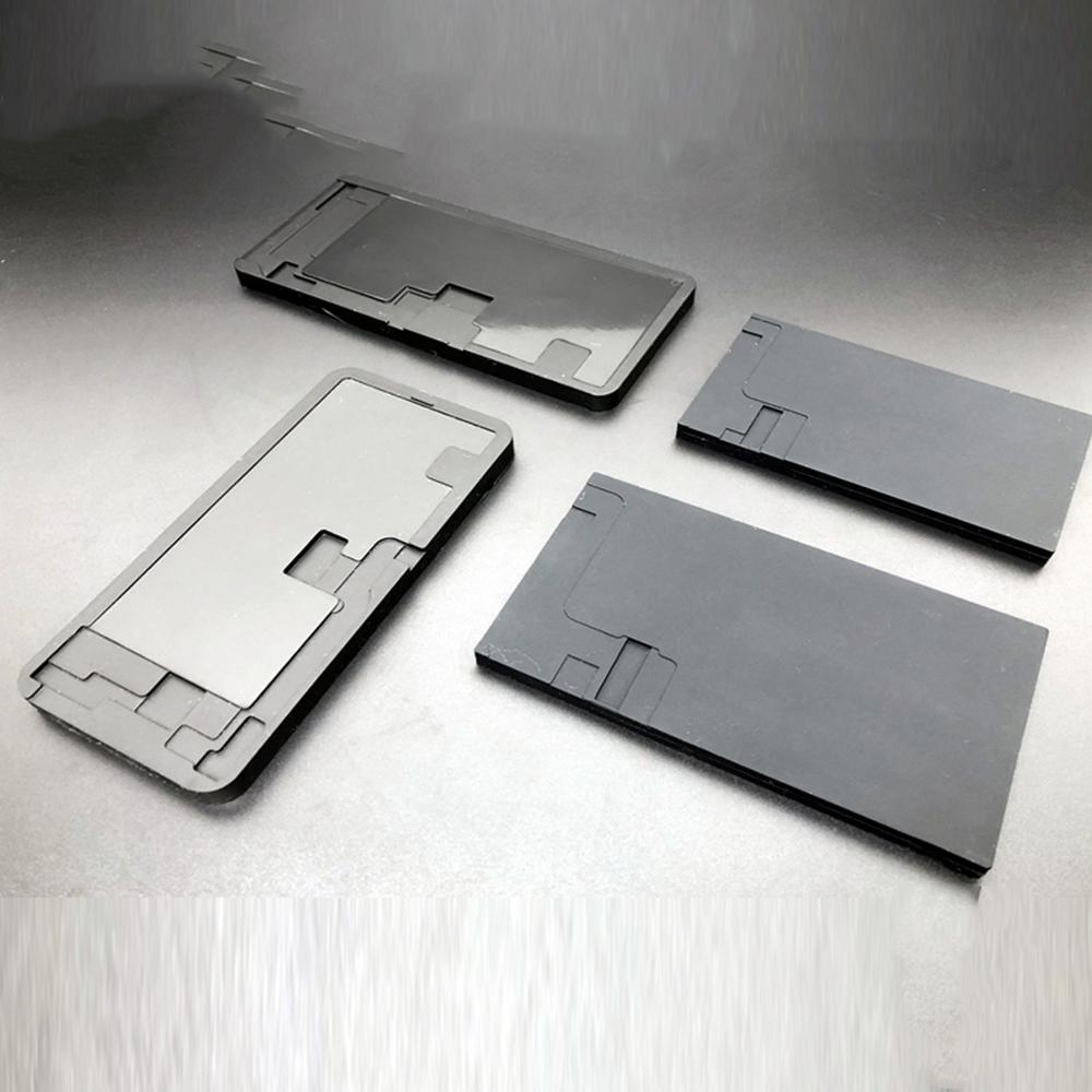 Molde de borracha preto estratificação da esteira da almofada do silicone molde do lcd para o iphone 8 7 6s 6 mais reparo da tela de toque do lcd