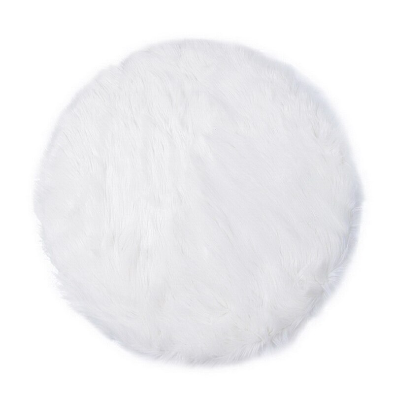 Tapis en laine artificielle, couvre-chaise en peau de mouton, couvre-siège et fourrure artificielle, 30x30CM, pour chambre à coucher: 1 / 60cm in diameter