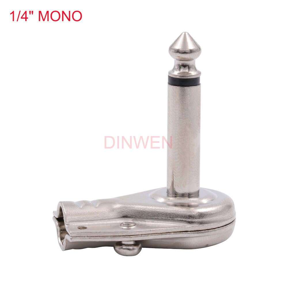 1/4 "6.35 Mm Mono Gitaar Bas Hoofdtelefoon Jack Socket Connector Pcb Panel Mount Met Schakelaar Nikkel Plaat Messing 1 pc: Mono