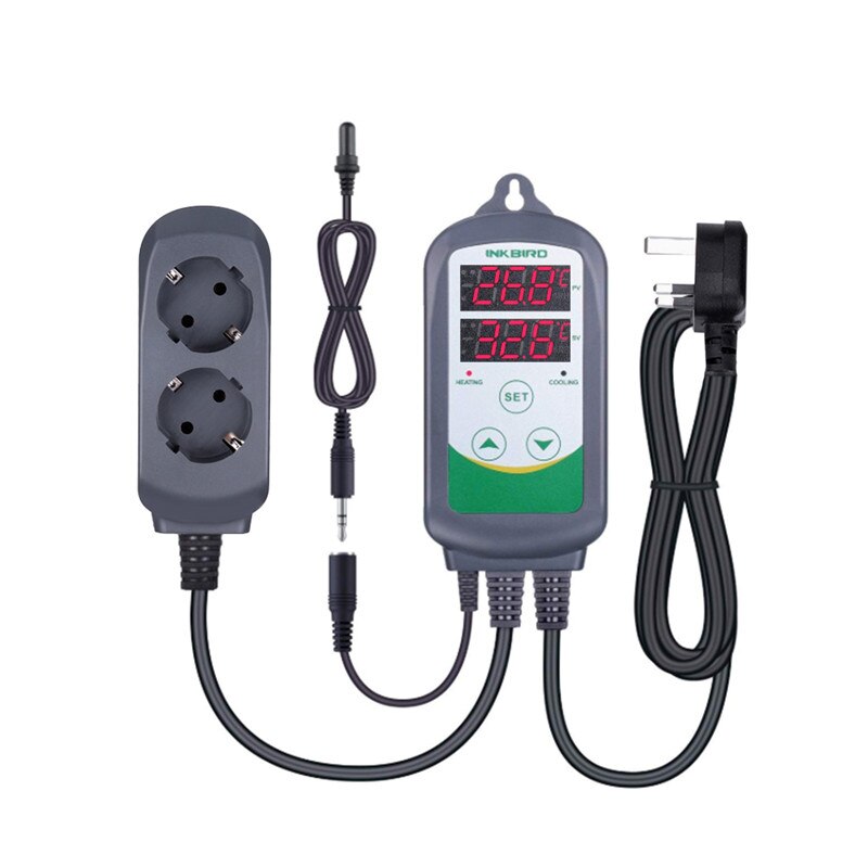 Inkbird ITC-308S régulateur de température automatique de chauffage/refroidissement avec sonde d'aquarium Durable pour piscine et alarme d'ambiance d'eau salée