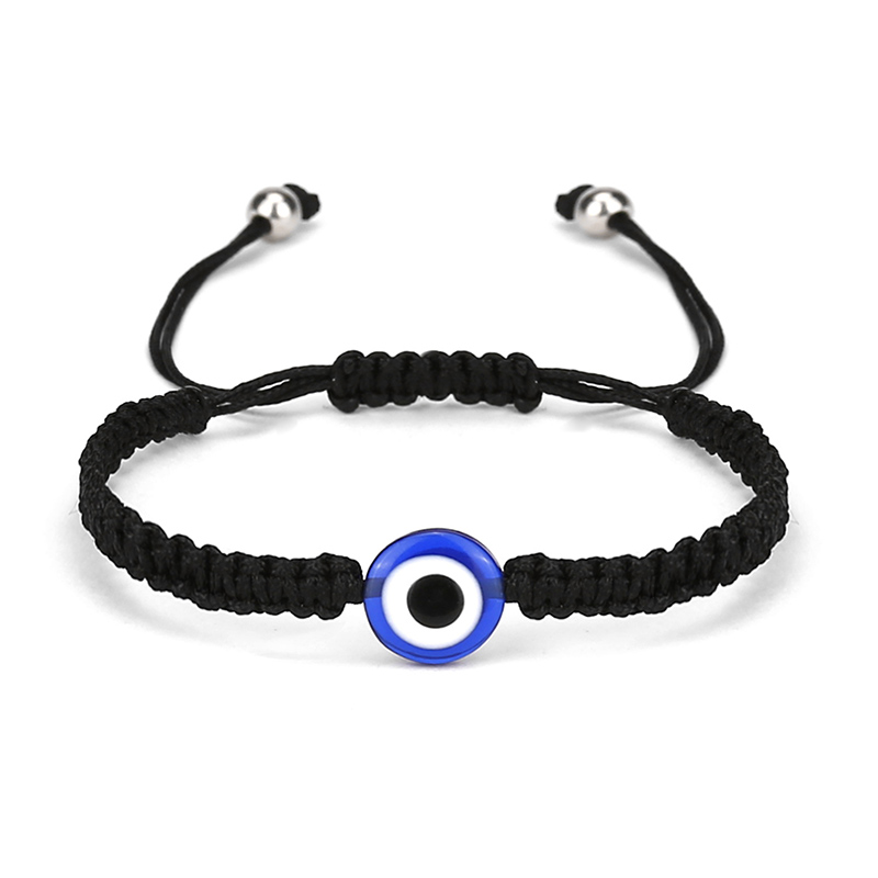 Pulsera turca contra el mal de ojo, Pulsera ajustable con cordón tejido a mano Unisex, Brazlet clásico de mano de Fátima, del Día de San Valentín, Pulsera roja: Oro champán
