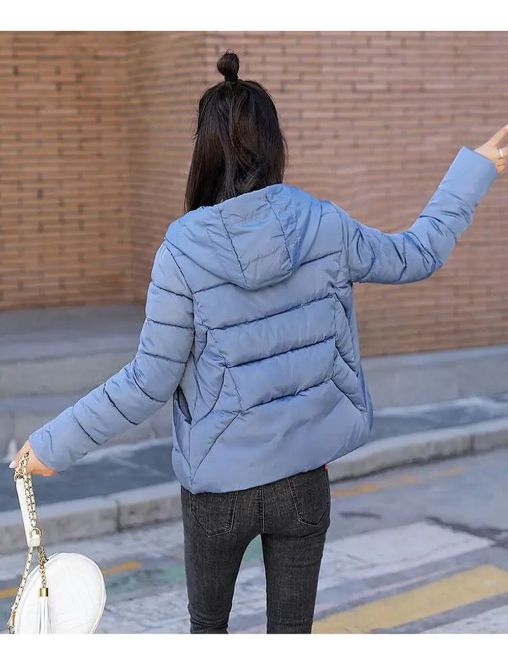 Goedkope klassieke dames winterjas, katoenen jas, zachte waterdichte dames winterjas van katoen met capuchon.