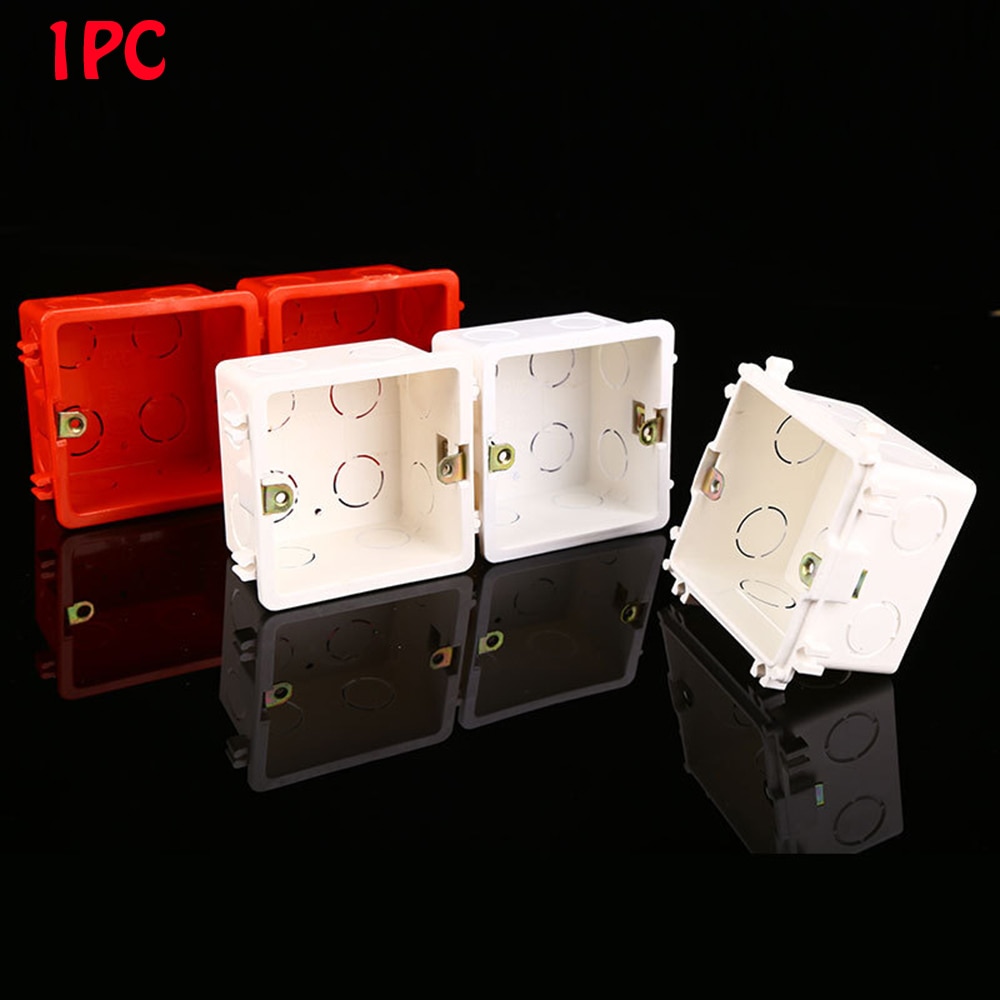 1PC Wall Mounting Box Standard Light Touch Switch Cassette Junction Box PVC Plastic Flame Retardant Waring Back Box