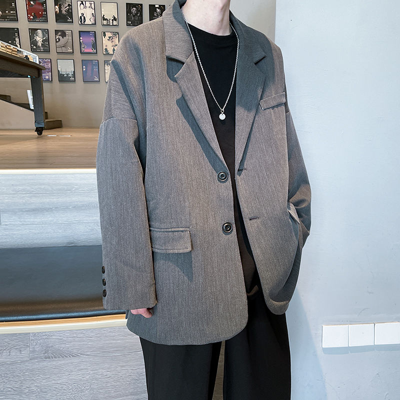 Trajes formales de primavera y verano para hombre, traje informal holgado de negocios, chaqueta, ropa de calle Harajuku, traje Social, coreana