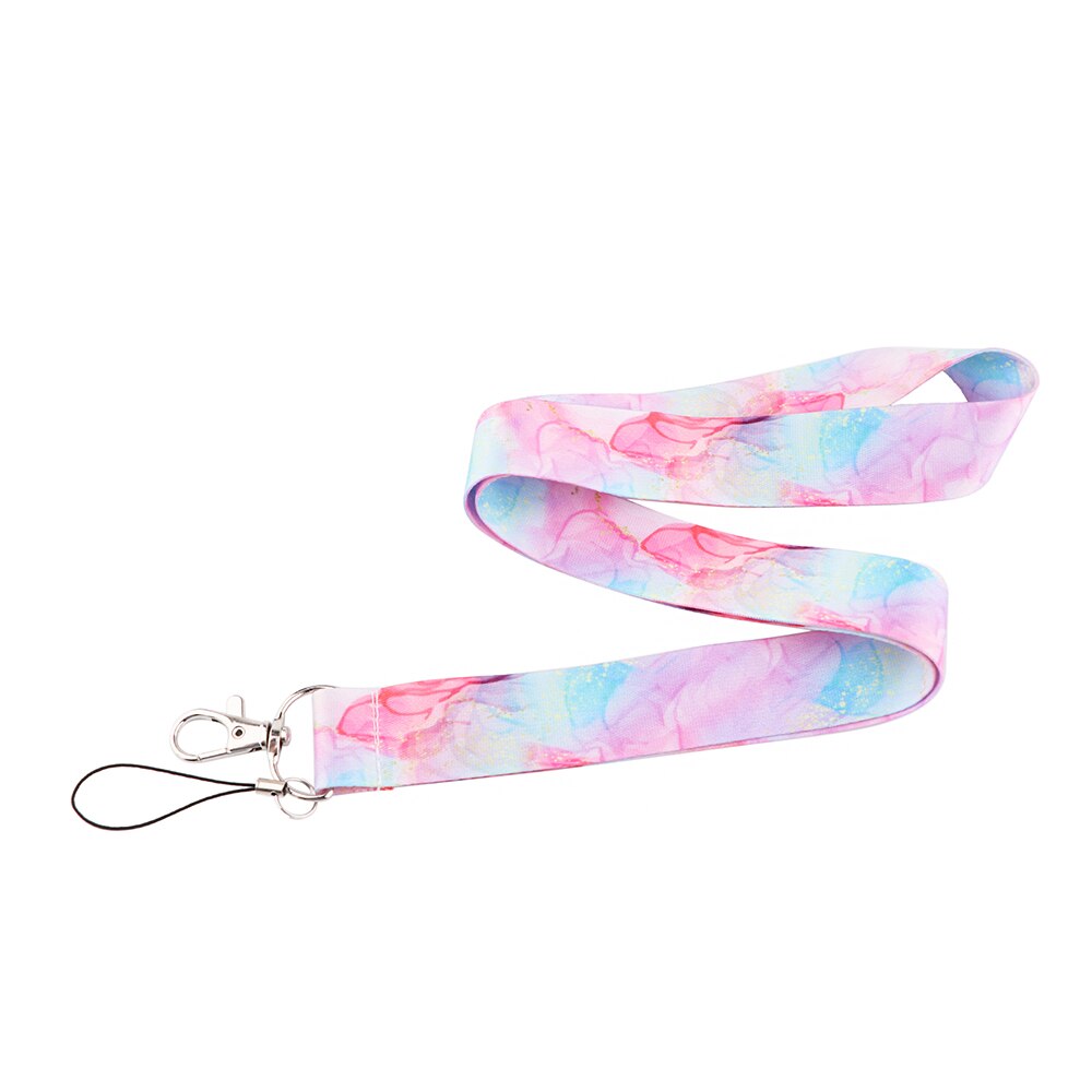 CB608 Marble Printing Neck Strap Keychain Lanyard For Keys Women ID Badge Holder Keycord DIY Hanging Rope Cell Phone Accessories: 6