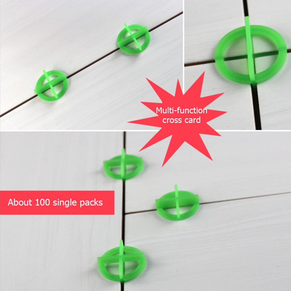 100Pcs Tegel Uitlijning Cross Verwijderbare Tegel Leveling Plastic Tegel Slit Locator Floor Leggen Leveling Systeem Base Cap Spacer