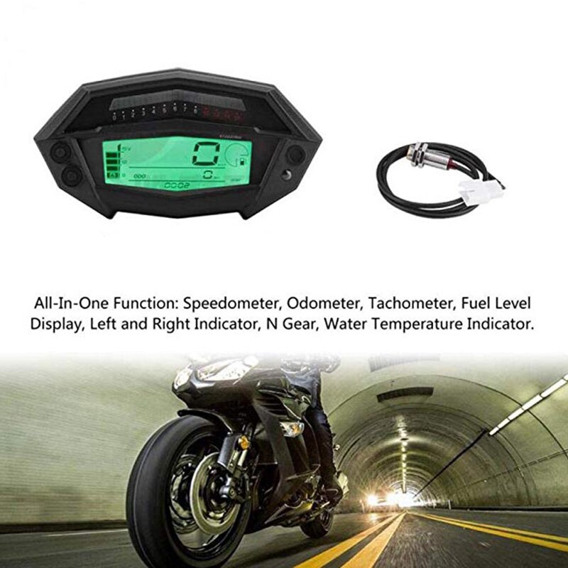 Motorcycle Tachometer Hour Meter Digital Speedometer Gear Indicator for Kawasaki Z1000