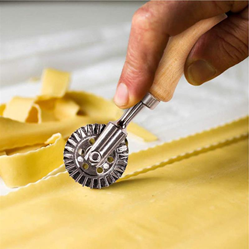 Ravioli stempel klassisk ravioli skærer maker træhåndtag pasta form skæreværktøj ravioli stempel dej udskærer kage udskærer