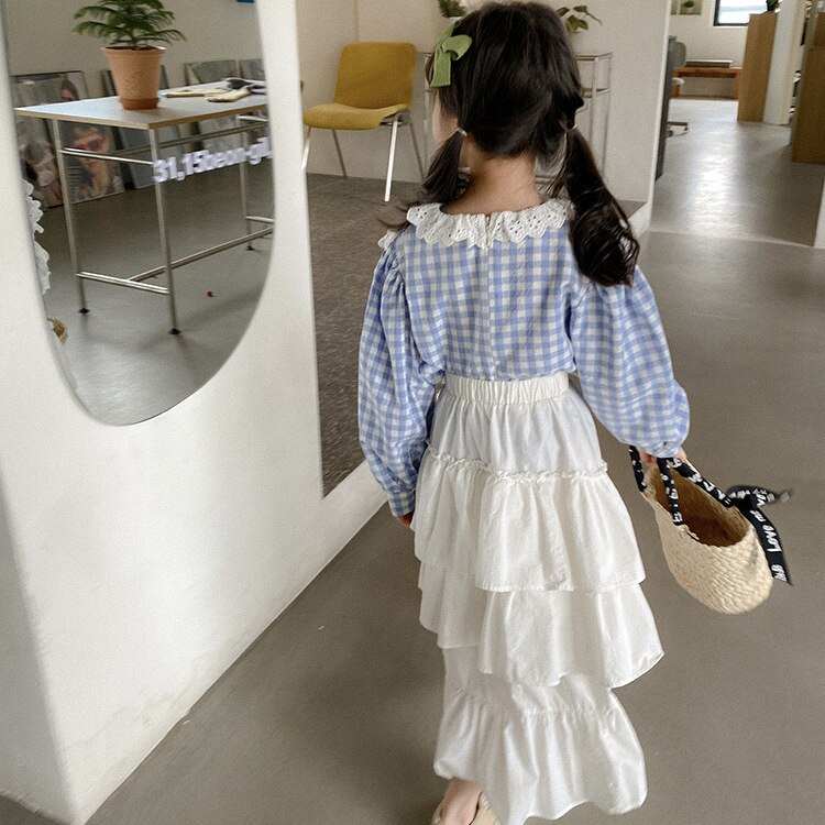 Jupe hanxienne en dentelle blanche pour petites filles, Style, 2022