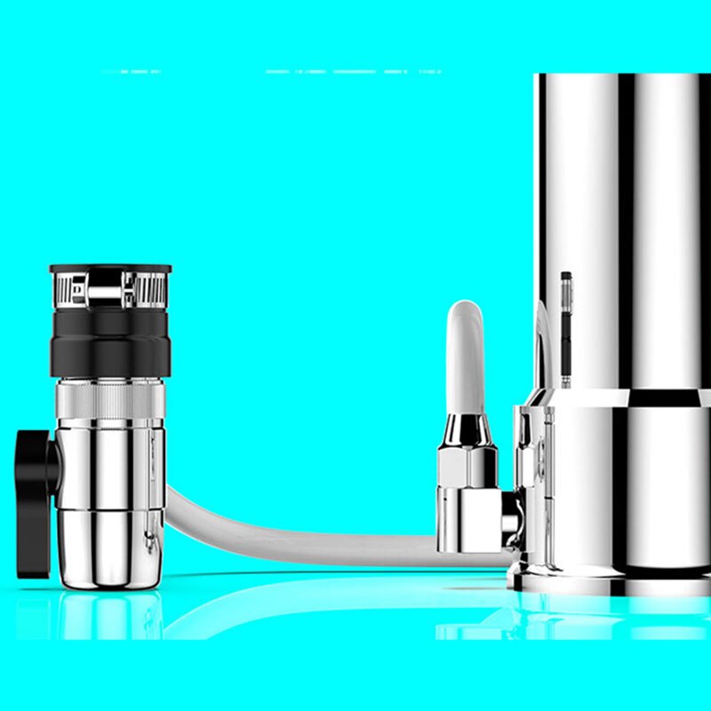 Water Filter Desktop Stainless Steel Water Purifier Faucet Healthy Ceramic Cartridge Kitchen Water Tap Filter