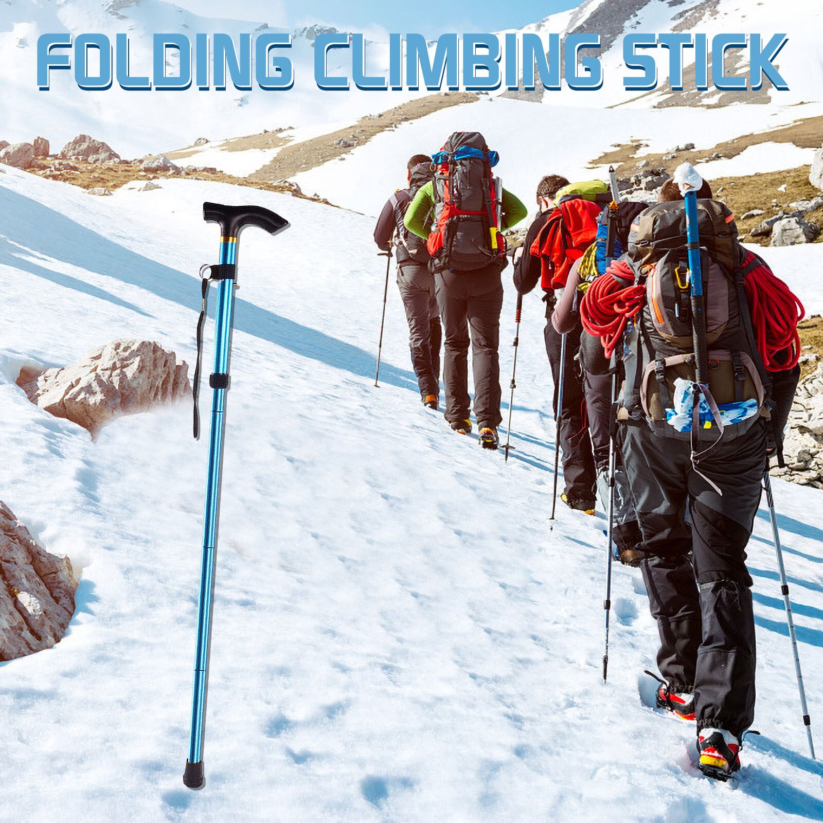 Walking Stick Trekking Aluminum alloy Climbing Stick Telescopic Running Trail Canes Shockproof Hiking Accessories Trekking poles