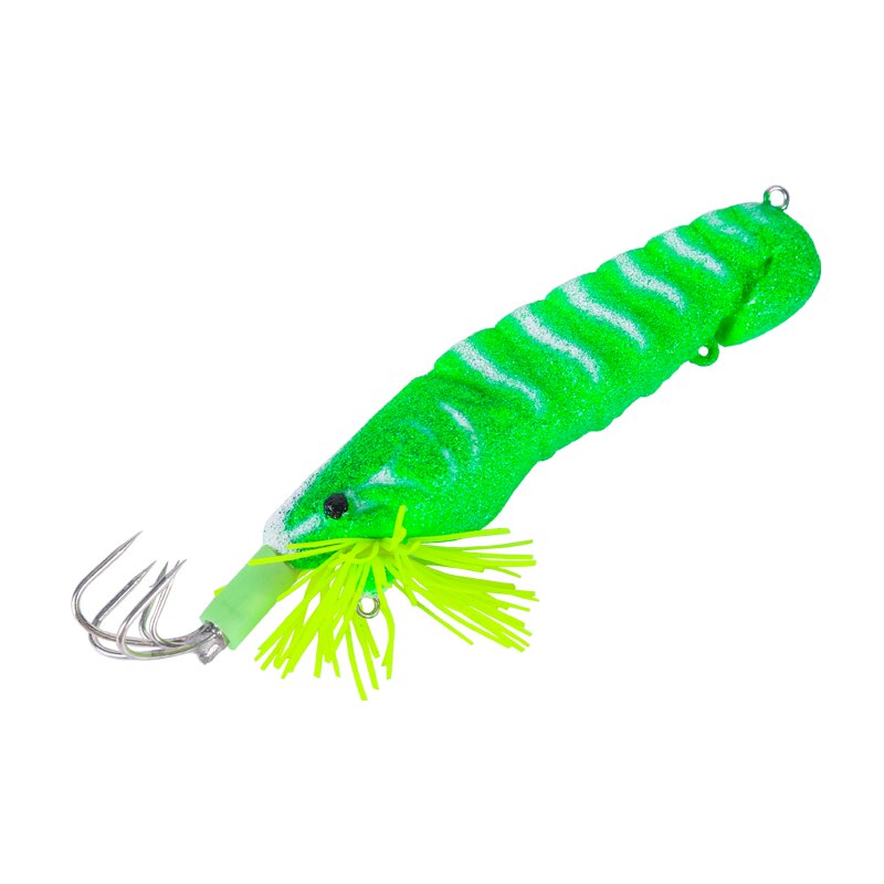 FSDZSO appât de calmar crochet de calmar leurres de crevettes en bois gabarits appât de seiche Simulation réaliste Silicone poulpe appât pêche: Gris clair