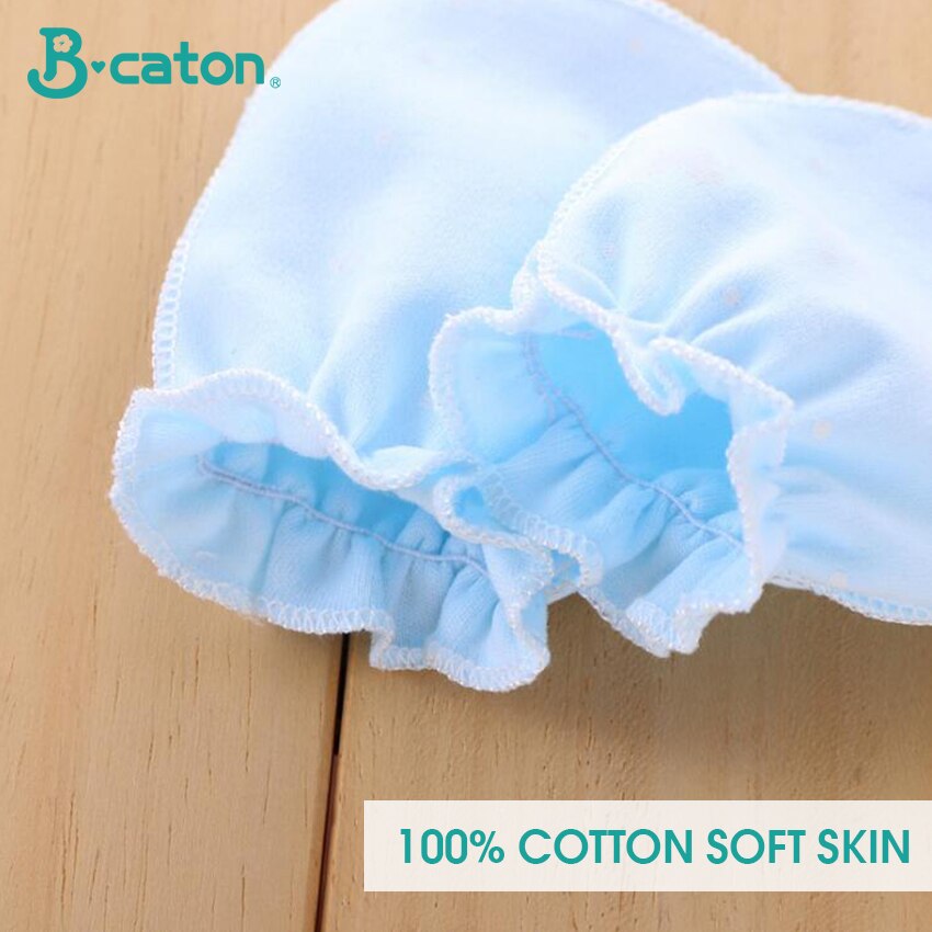 Guantes de algodón para bebé recién nacido, antiagarre, protección facial, suaves y cómodos para niños de 0 a 6 meses