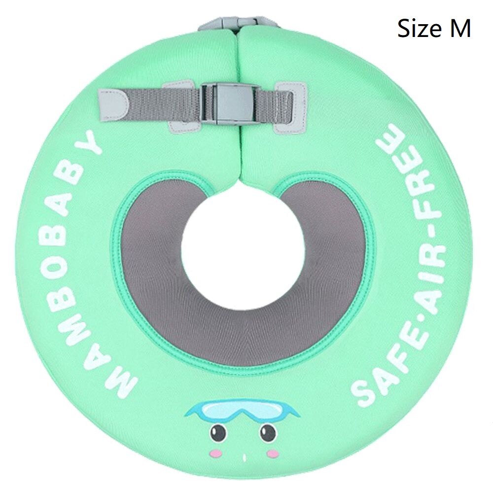 Baby Niet Opblaasbare Hals Zwemmen Cirkel Business Cirkel Zwembad Drijvende Kraag: 3D cover M green