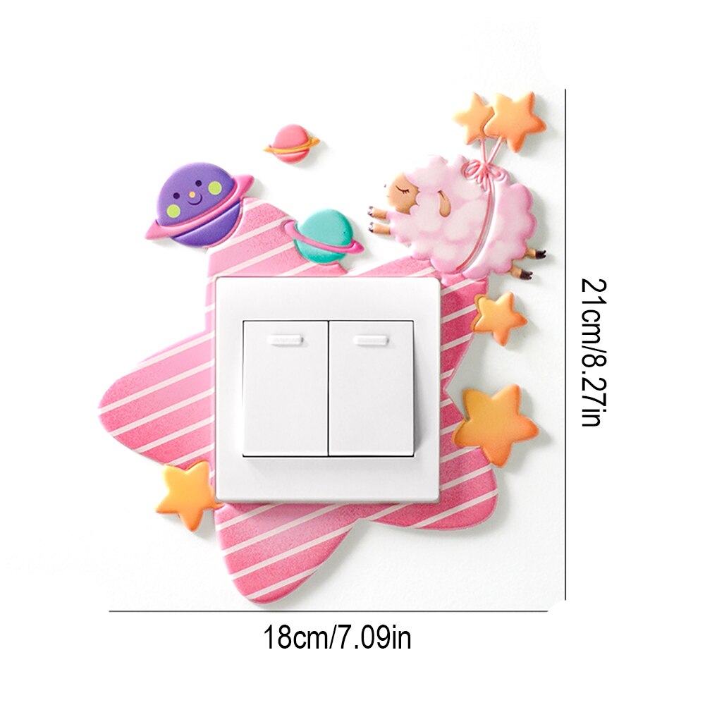 Leuke Eenhoorn Licht Schakelaar Stickers Cover,Interrupteurs Autocollant Commutateur: 13